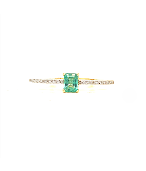 Anel Esmeralda e Diamantes