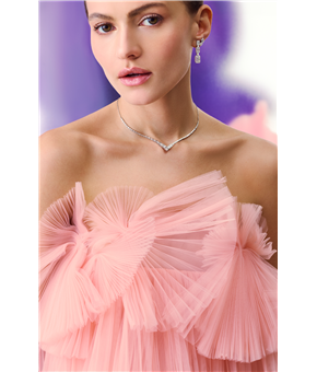 Colar Diamantes Princess e Baguetes