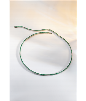 Colar Riviera Esmeraldas 5,38ct
